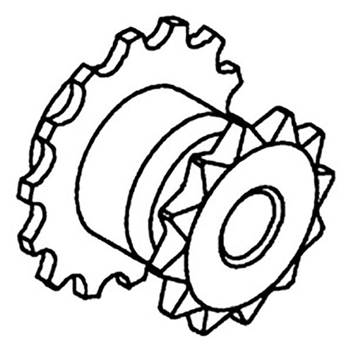 Sprocket fan shaft - -,